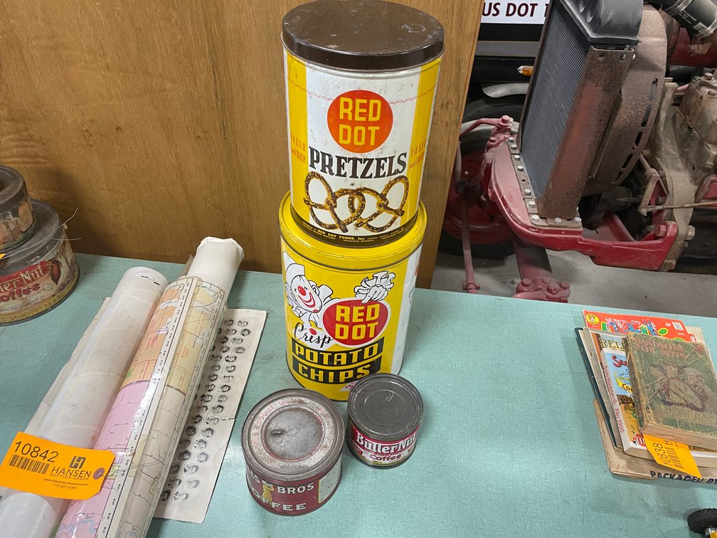 (4) Vintage Food Tins (Fort Atkinson, WI)