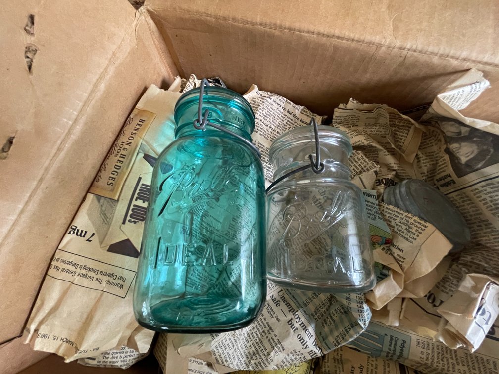 (2) Boxes of Antique Ball Jars