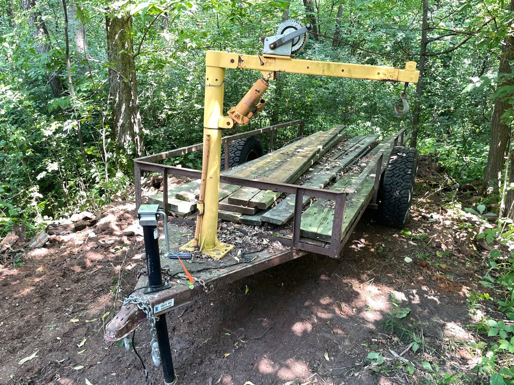 2007 Homemade Trailer with Boom (No Title) (Sells Bill of Sale)