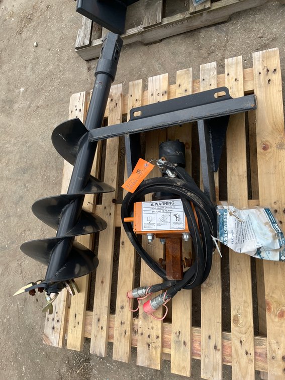 Wolverine Mini Skid Steer Auger Drive and Bit Attachment