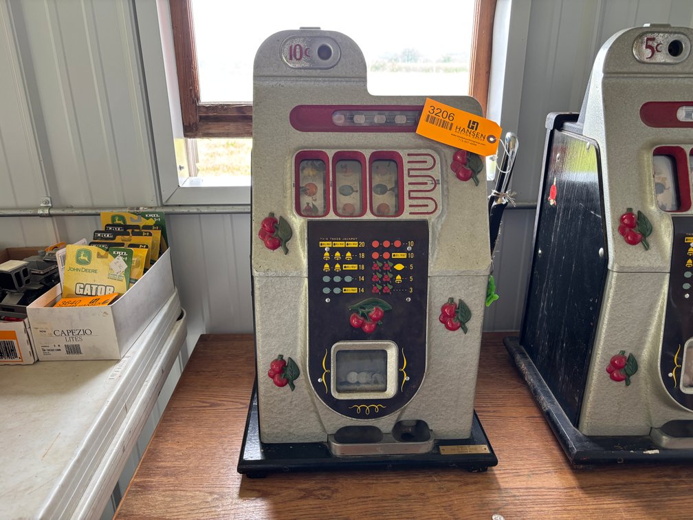 Vintage Mills Black Cherry Dime Slot Machine (Blair, WI)