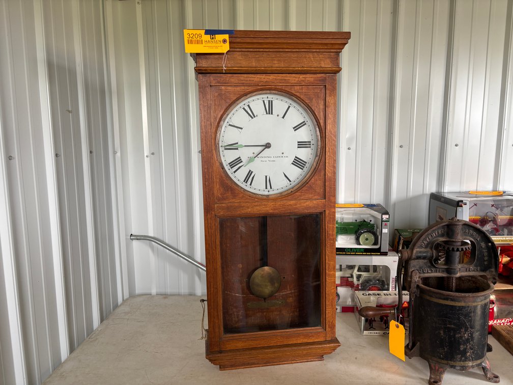 Large Oak Wall Clock (Blair, WI)