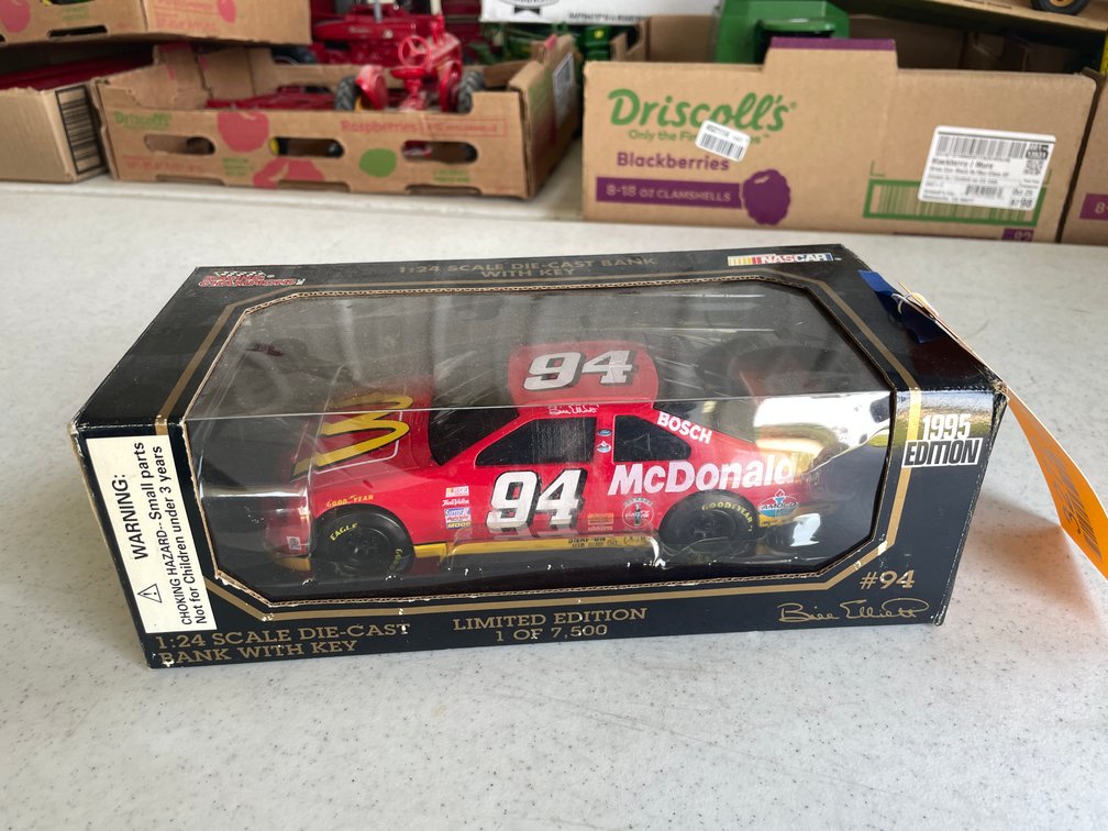 1995 Limited Edition Bill Elliott Car Bank (Blair, WI)