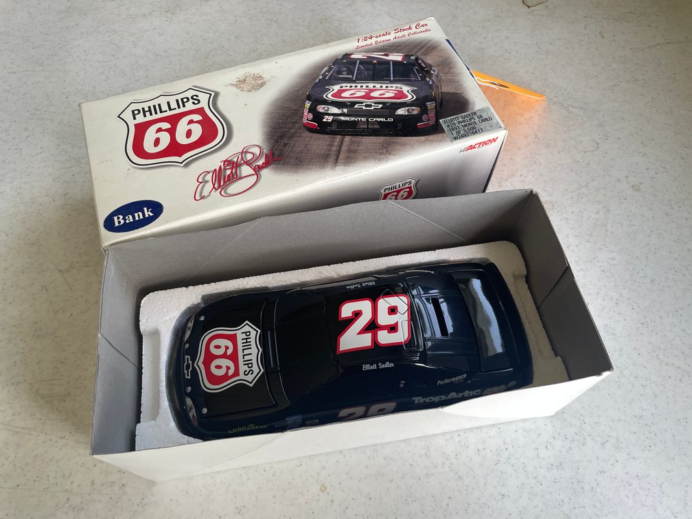 Elliott Sadler #29 Phillips 66 Car Bank (Blair, WI)