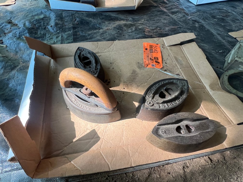 (4) Antique Cast Sad Irons
