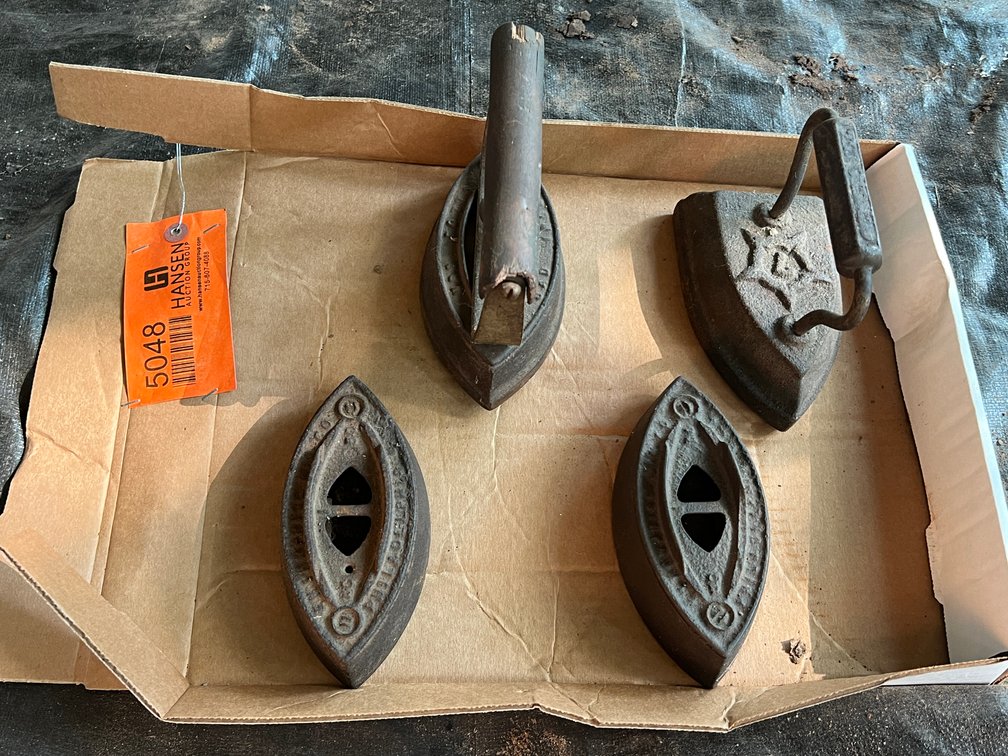 (4) Antique Cast Sad Irons