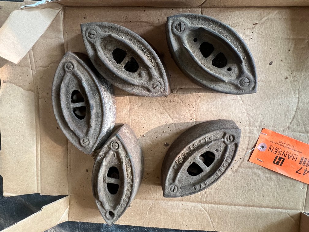 (5) Antique Cast Sad Irons