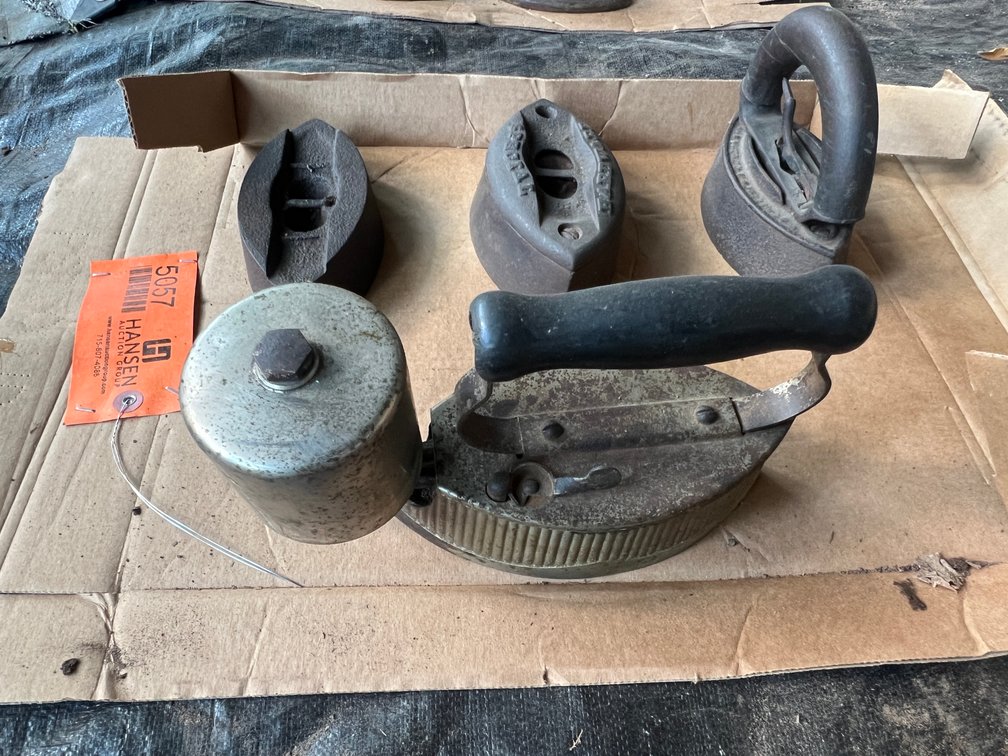 (4) Antique Cast Sad Irons