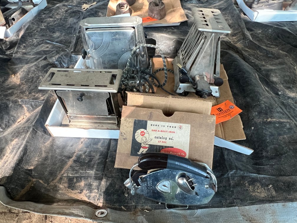 (3) Antique Toasters and (1) K&M Electric Iron