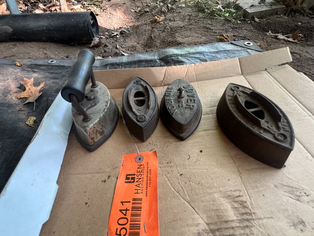 (4) Antique Cast Sad Irons