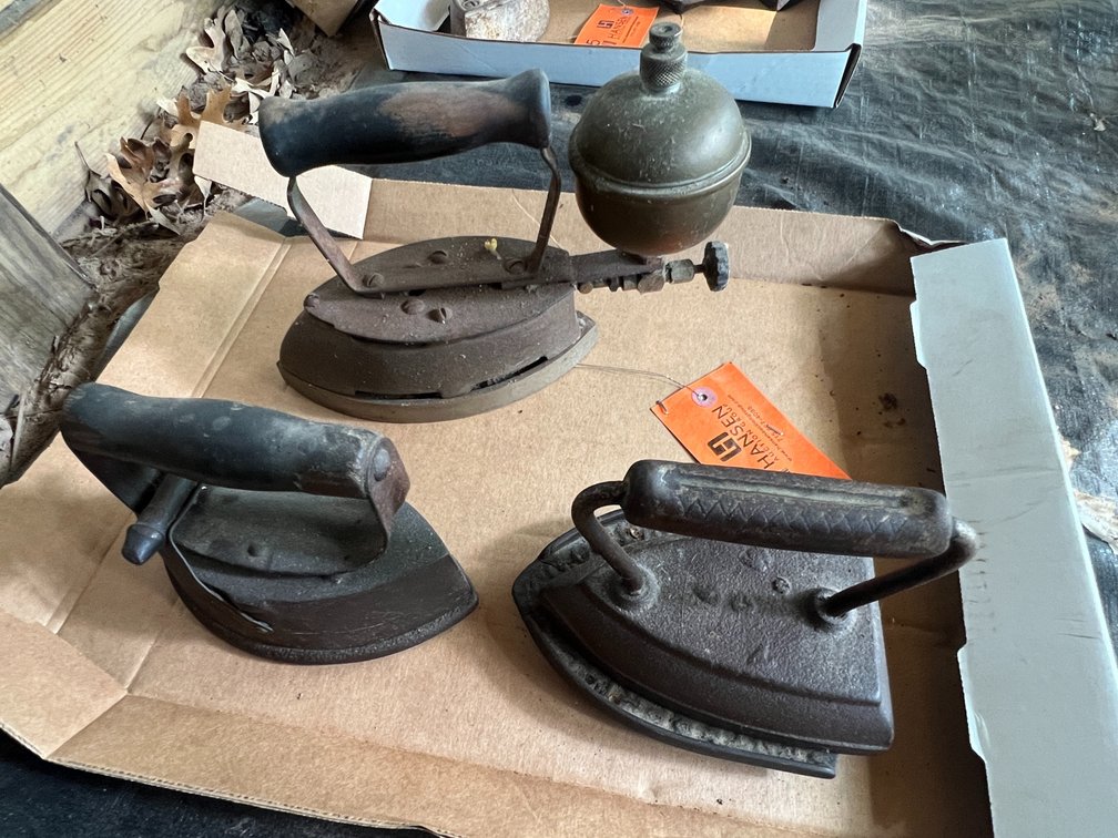 (3) Antique Cast Sad Irons