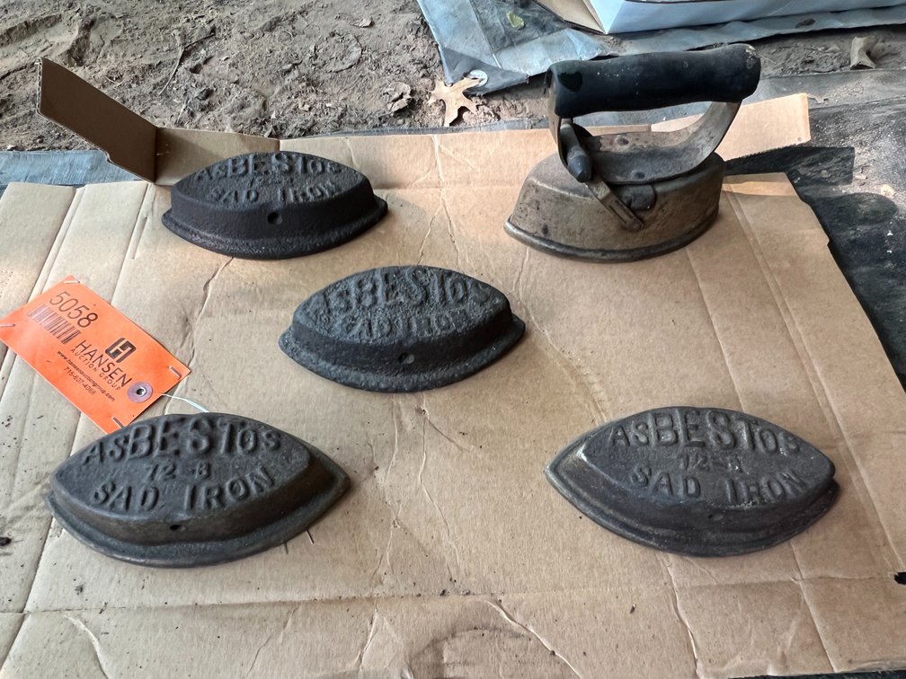 (5) Antique Cast Sad Irons