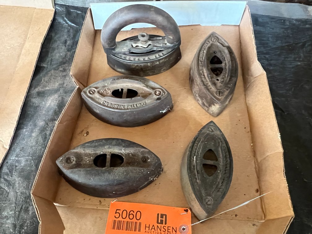 (5) Antique Cast Sad Irons