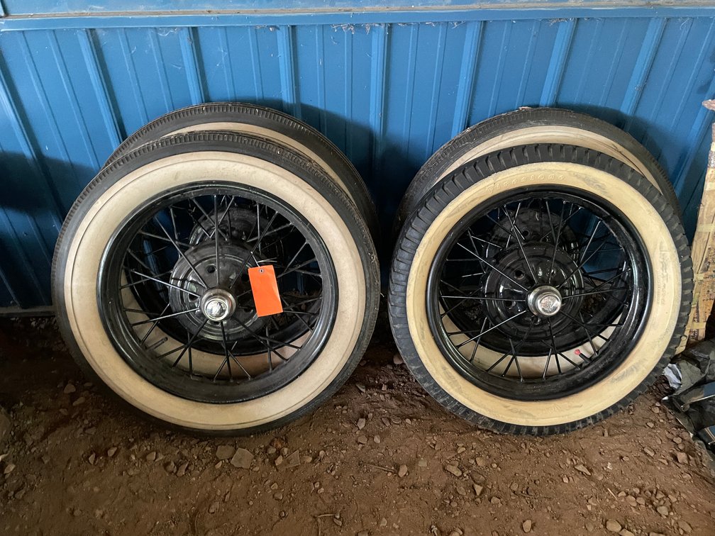 (4) Ford Model A Tires on Rims