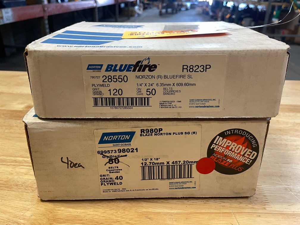 (2)Boxes of Norton Sanding Belts (PR2)