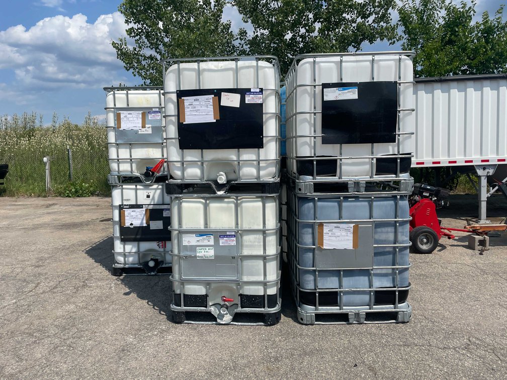 (2) 275 Gallon IBC Caged Totes (OF)
