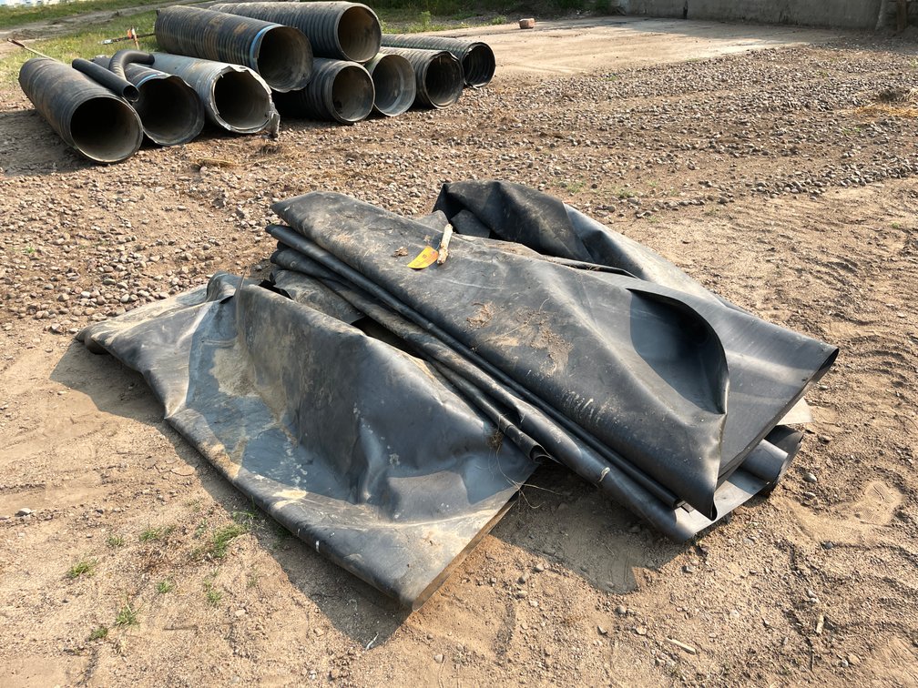 Pallet of Thin Rubber Pieces