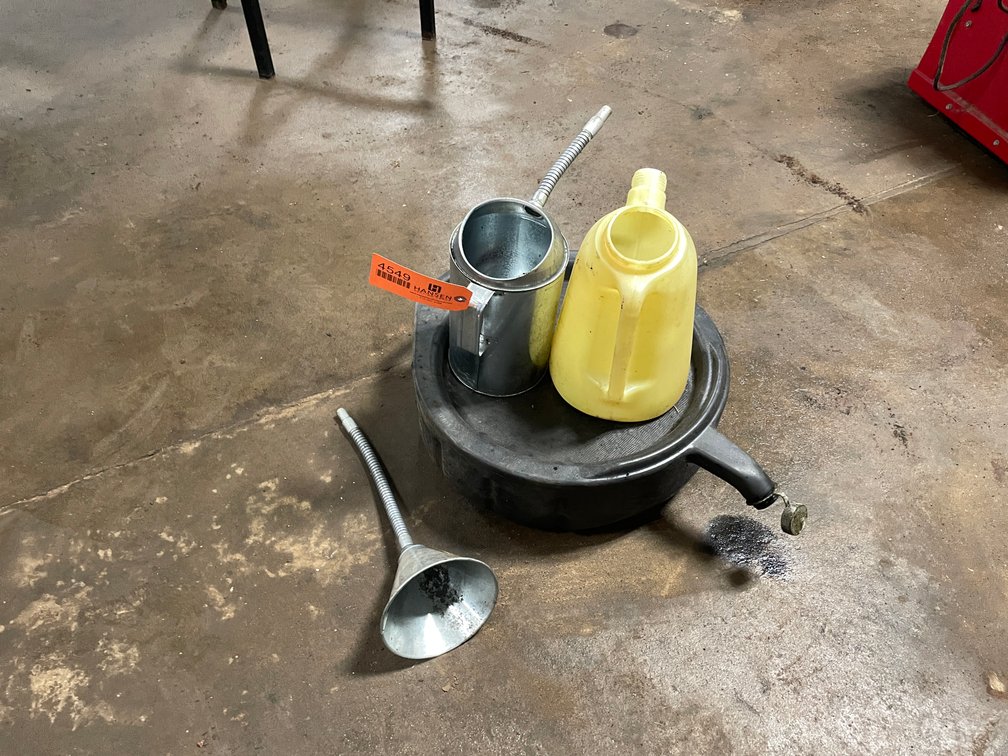 Oil Drain Pan, and 4 Quart Oil Dispenser