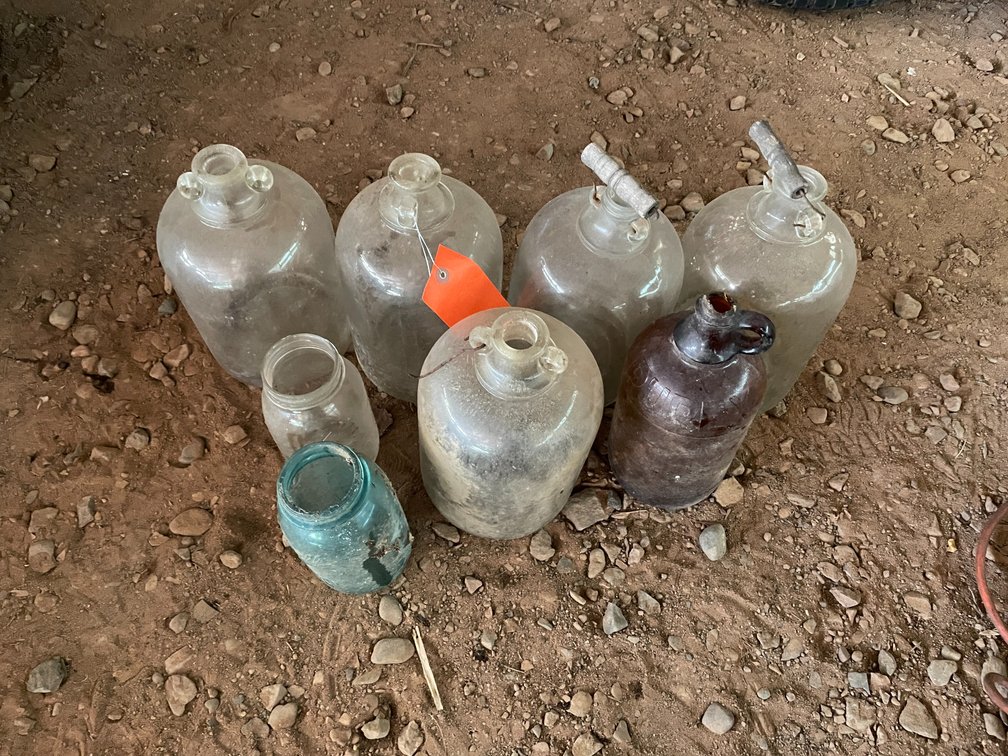 (8) Vintage Glass Bottles and Jars