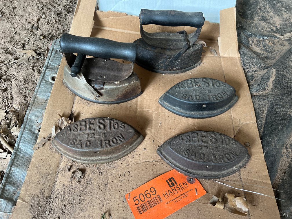 (5) Antique Cast Sad Irons