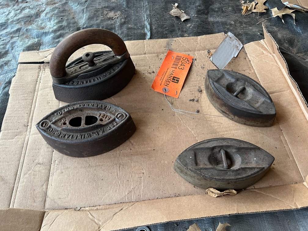 (5) Antique Cast Sad Irons