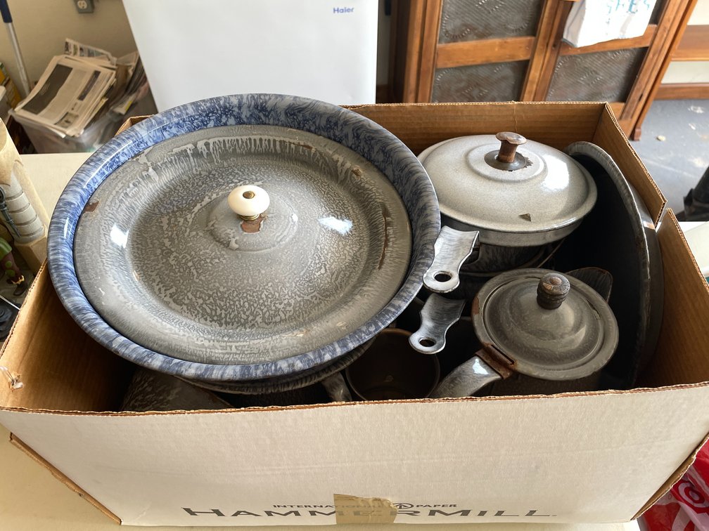 Various Vintage Enamelware