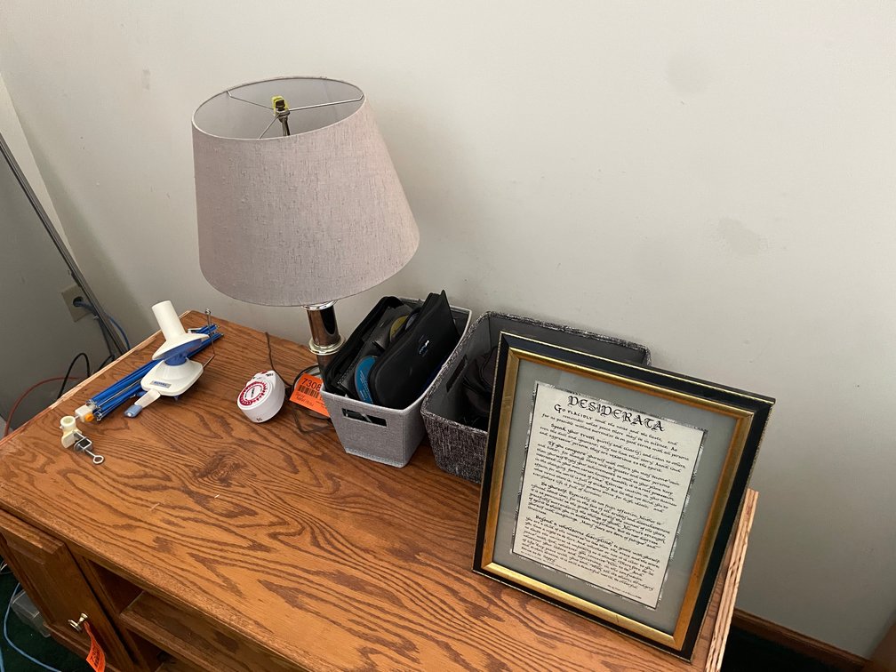 Lamp, Supplies, and Decor