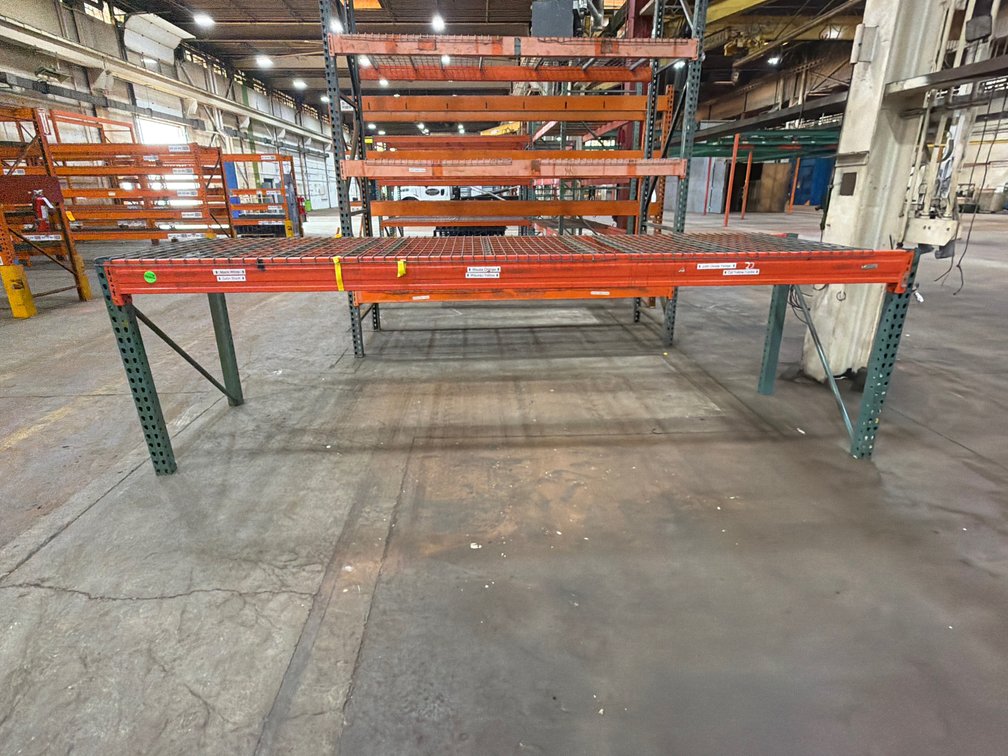 Section of Teardrop Pallet Racking
