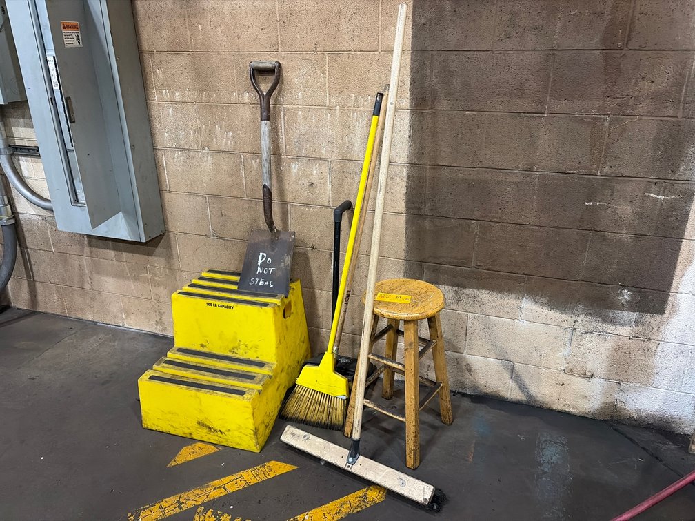 Misc. Cleaning Supplies and Shop Equipment