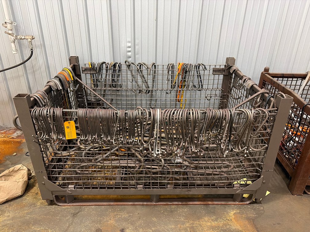 Wire Mesh Bins with Drying Hooks