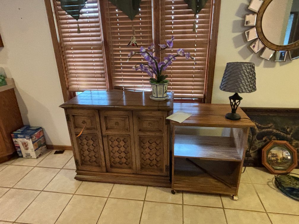 Wine Cabinet and Rolling Stand