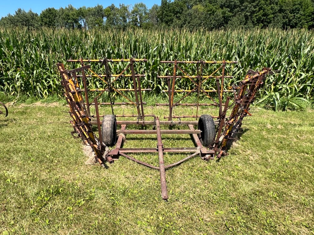 Spring Tooth Drag on Transportation Cart