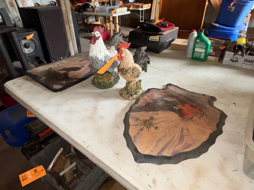 Decorative Clocks and Chickens