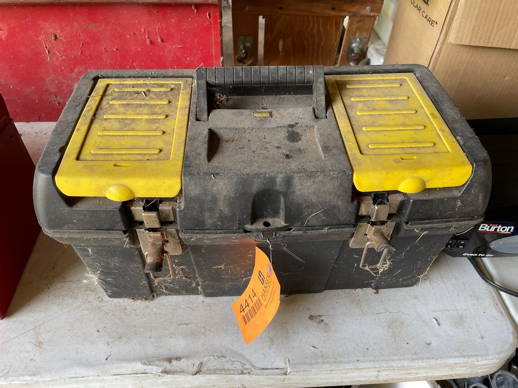 Plastic Tool Box and Contents