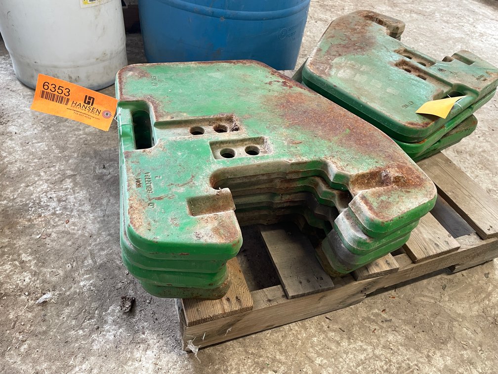 (5) John Deere Suitcase Weights
