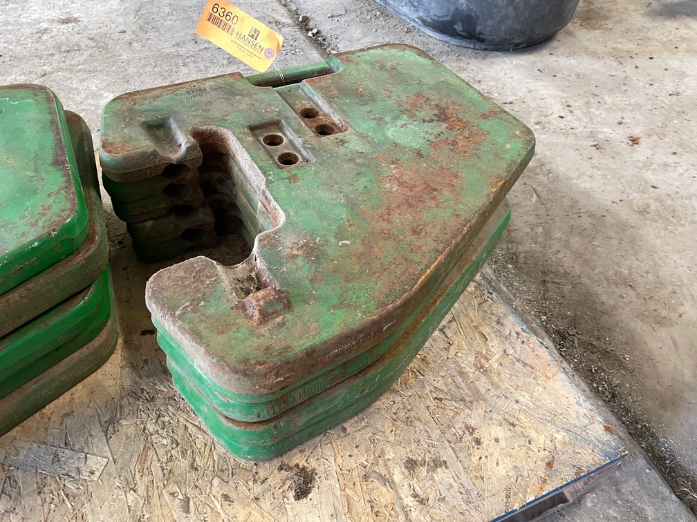 (5) John Deere Suitcase Weights