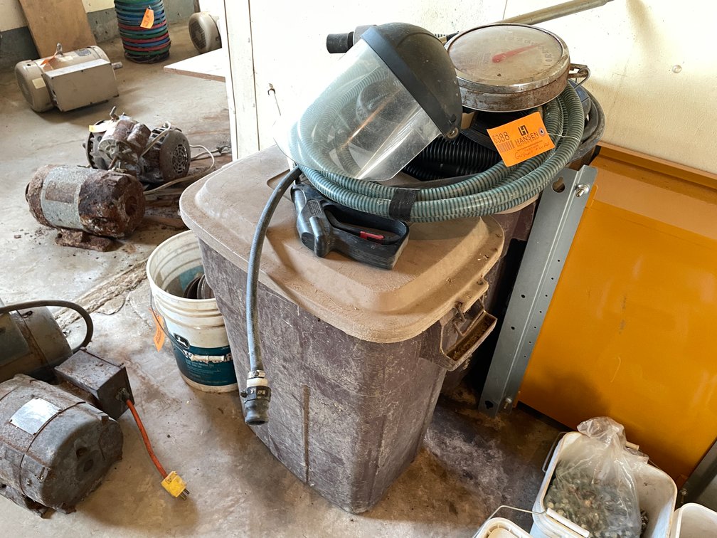 (2) Poly Garbage Cans and Flexible Tubing