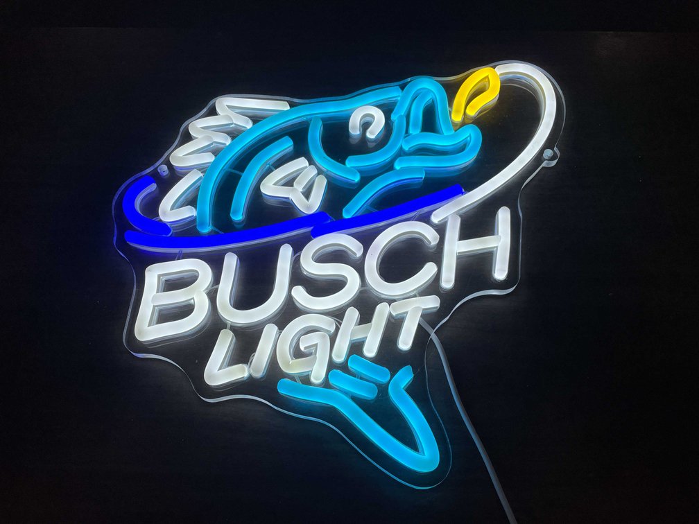 Busch Light Large Mouth Bass LED Neon Sign (T3)