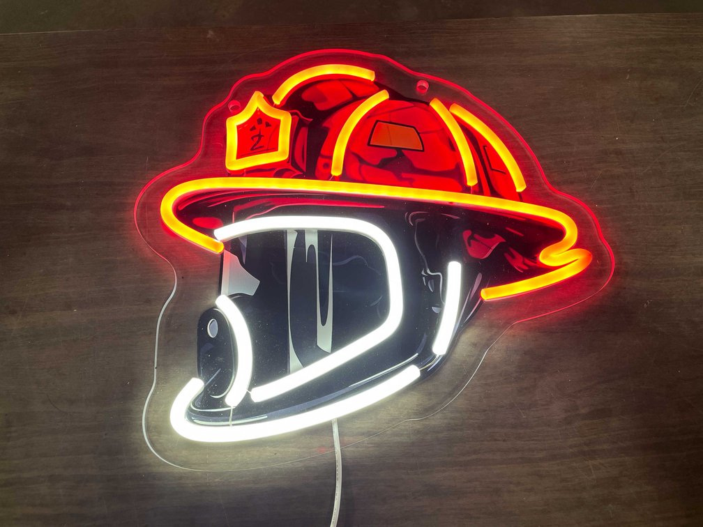 Fireman Helmet LED Neon Sign (T3)