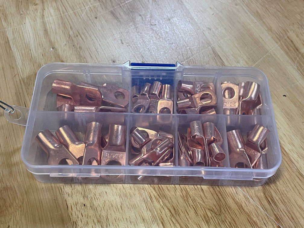 60pc Copper Electrical Wire Lug Connector Kit (PR12)