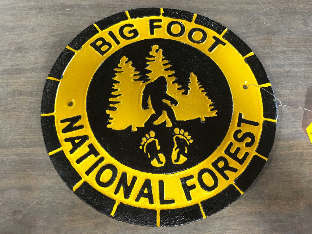 Big Foot Cast Iron Sign