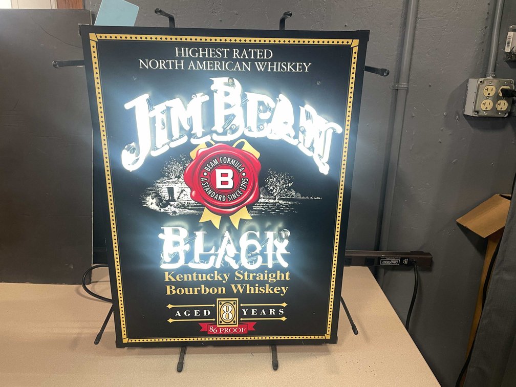 Jim Beam Black Neon Sign