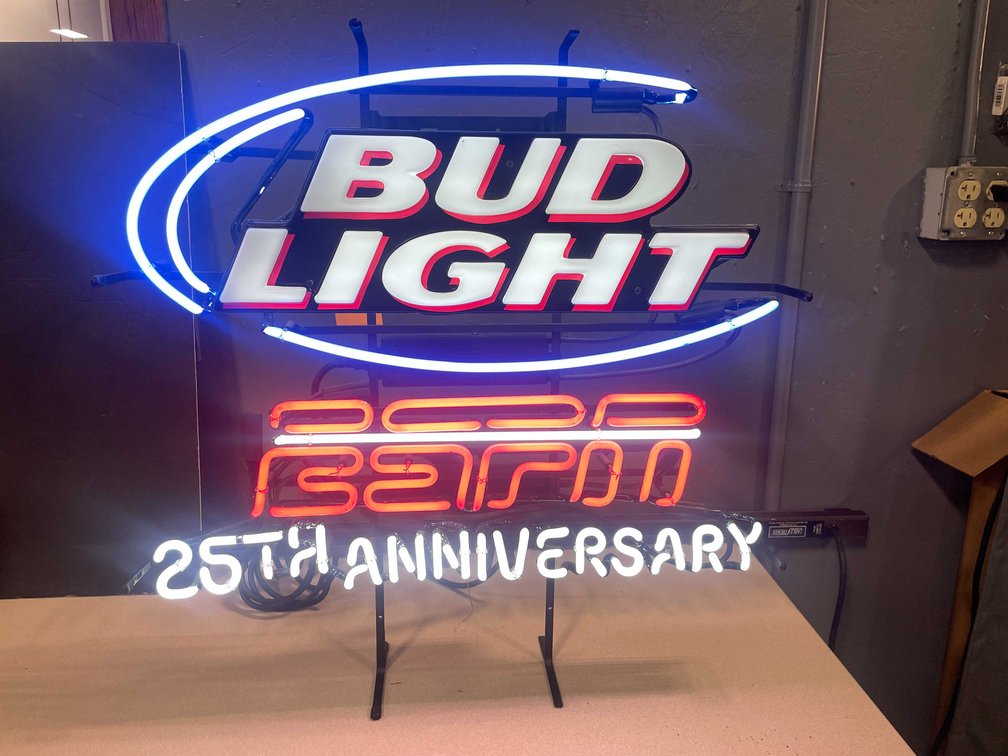 Bud Light ESPN 25th Anniversary Neon Sign