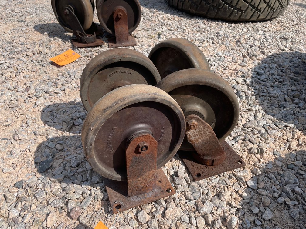 (4) Colson Endura Hard Rubber Casters