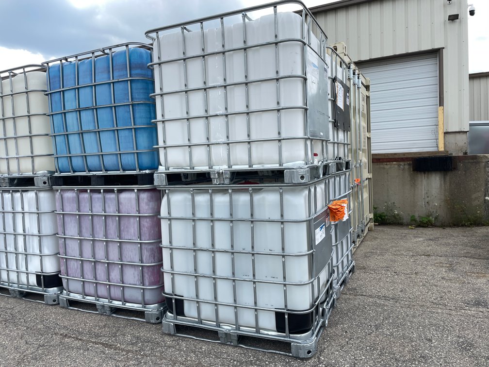 (2) 275 Gallon IBC Caged Totes (OF)