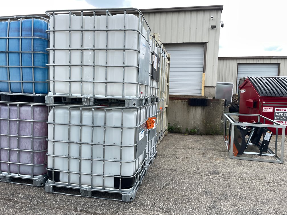 (2) 275 Gallon IBC Caged Totes (OF)