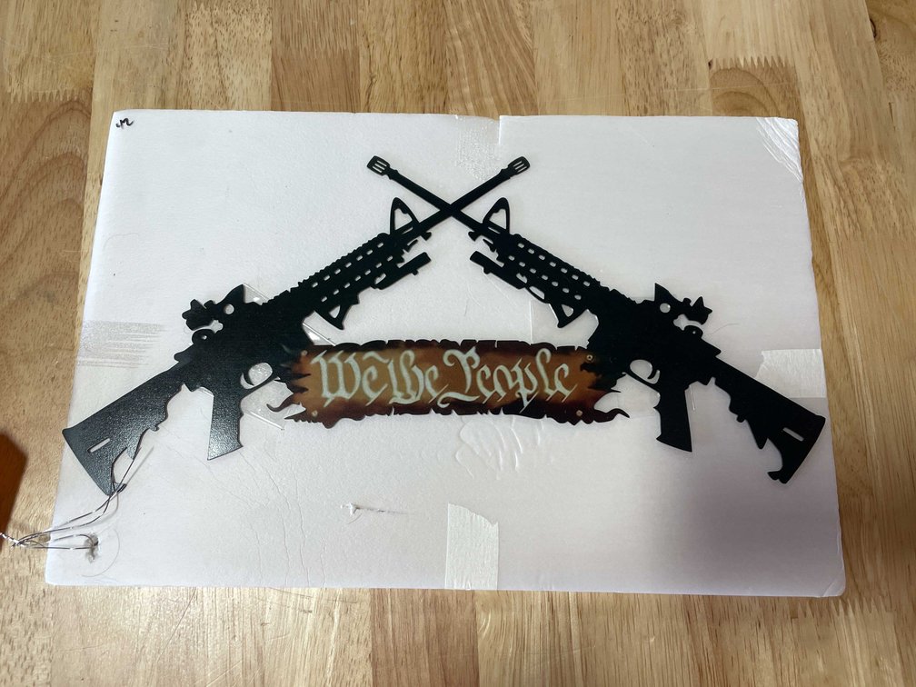 Laser Cut Metal Sign of AR-15 (T2)