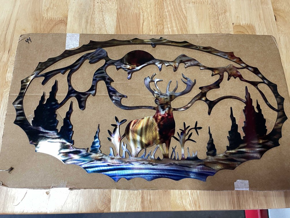 Laser Cut Metal Sign of Deer (T2)