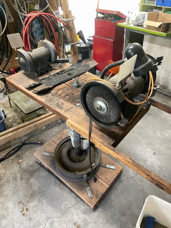 (2) Bench Grinders and Stand
