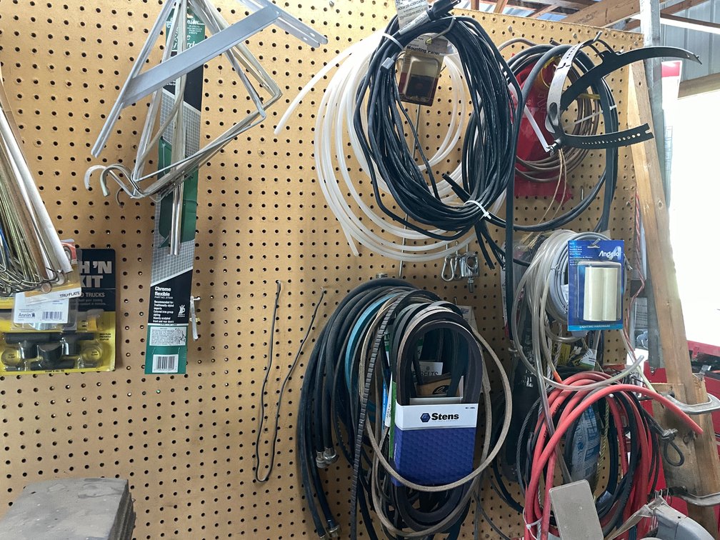 Contents of Pegboard